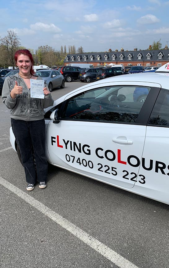 Pupil Passes with Flying Colours Driving Lessons Thetford April 2023 Gabija