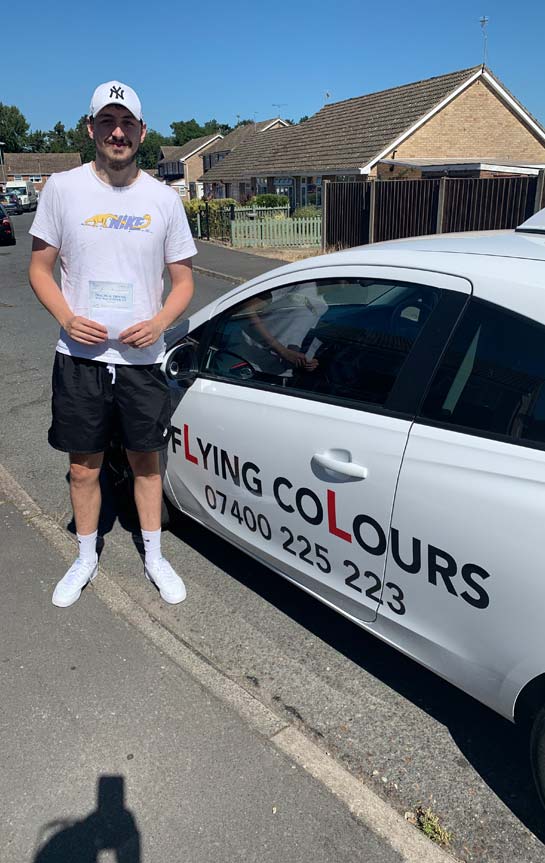 Pupil Passes with Flying Colours Driving Lessons Thetford August 2022 Josh