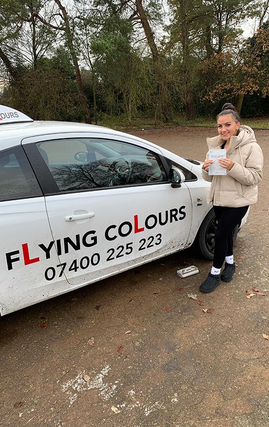 Pupil Passes with Flying Colours Driving Lessons Thetford December 2022 Ghiovanna