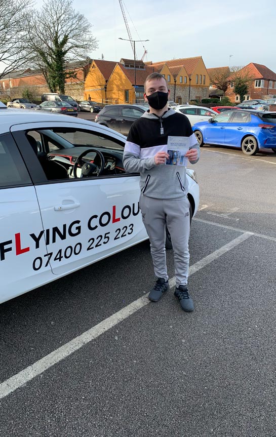 Pupil Passes with Flying Colours Driving Lessons Thetford February 2022 Ryan