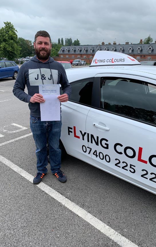 Pupil Passes with Flying Colours Driving Lessons Thetford June 2021 Gareth