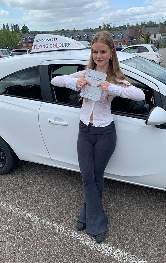 Pupil Passes with Flying Colours Driving Lessons Thetford May 2023 Beatrice