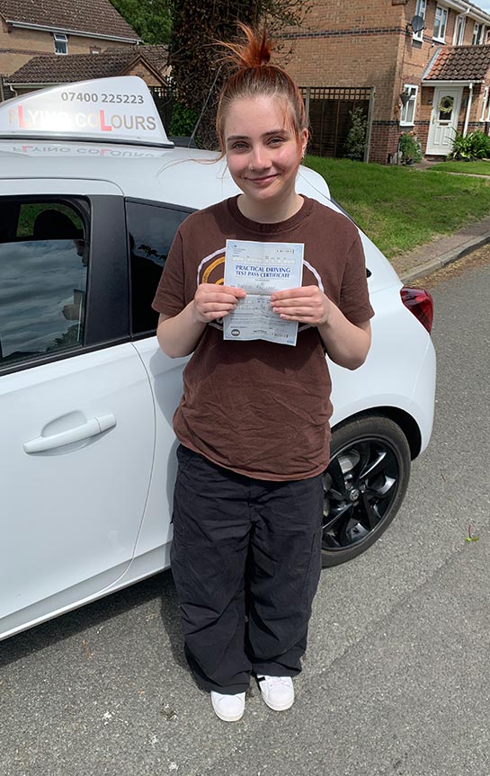 Pupil Passes with Flying Colours Driving Lessons Thetford May 2023 Martine
