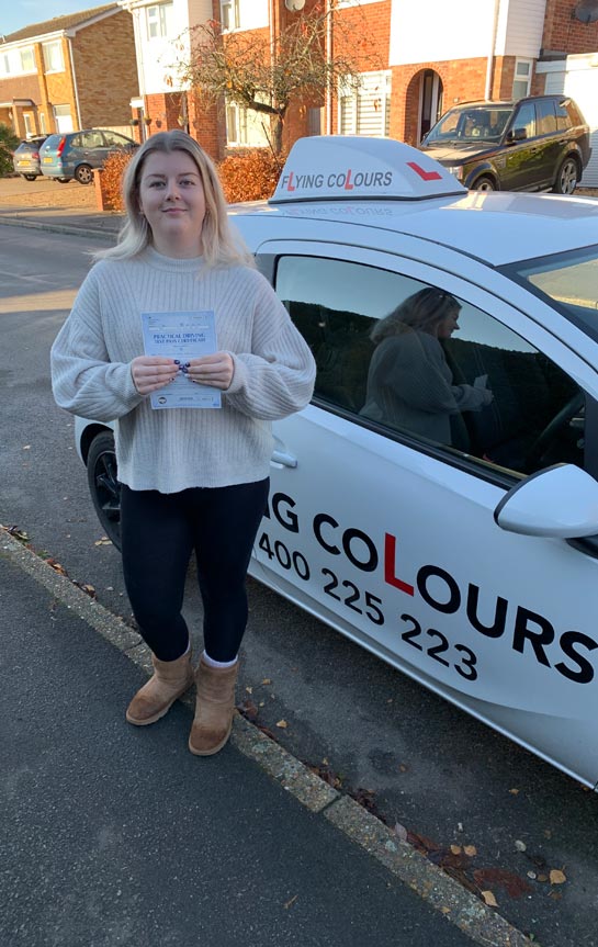 Pupil Passes with Flying Colours Driving Lessons Thetford November 2021 Felicia