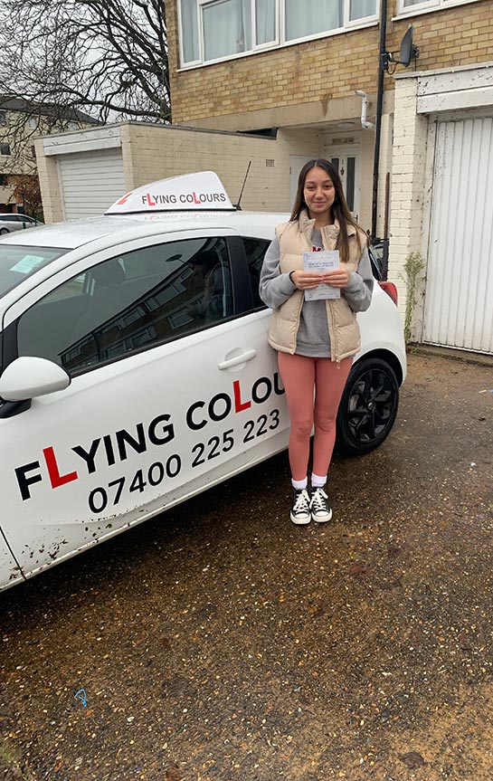 Pupil Passes with Flying Colours Driving Lessons Thetford November 2022 Sharae