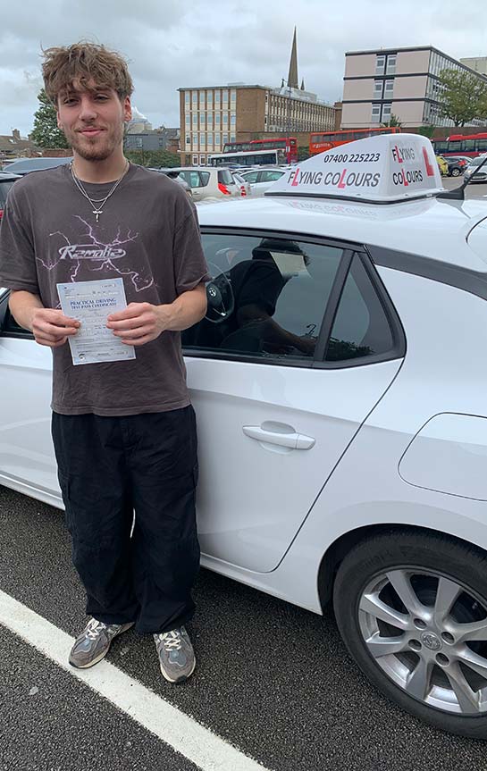 Pupil Passes with Flying Colours Driving Lessons Thetford October 2023 Jayden