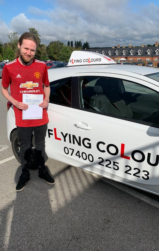 Pupil Passes with Flying Colours Driving Lessons Thetford September 2021 Tyler