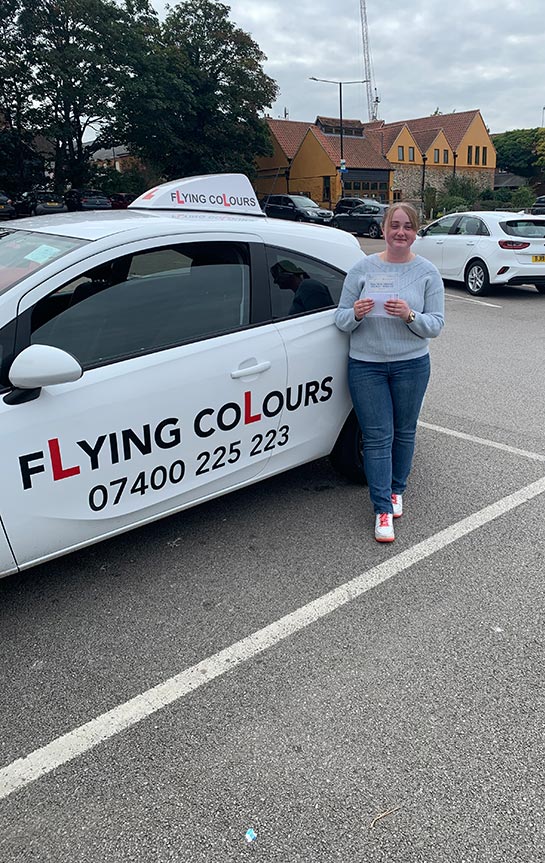 Pupil Passes with Flying Colours Driving Lessons Thetford September 2022 Charlotte